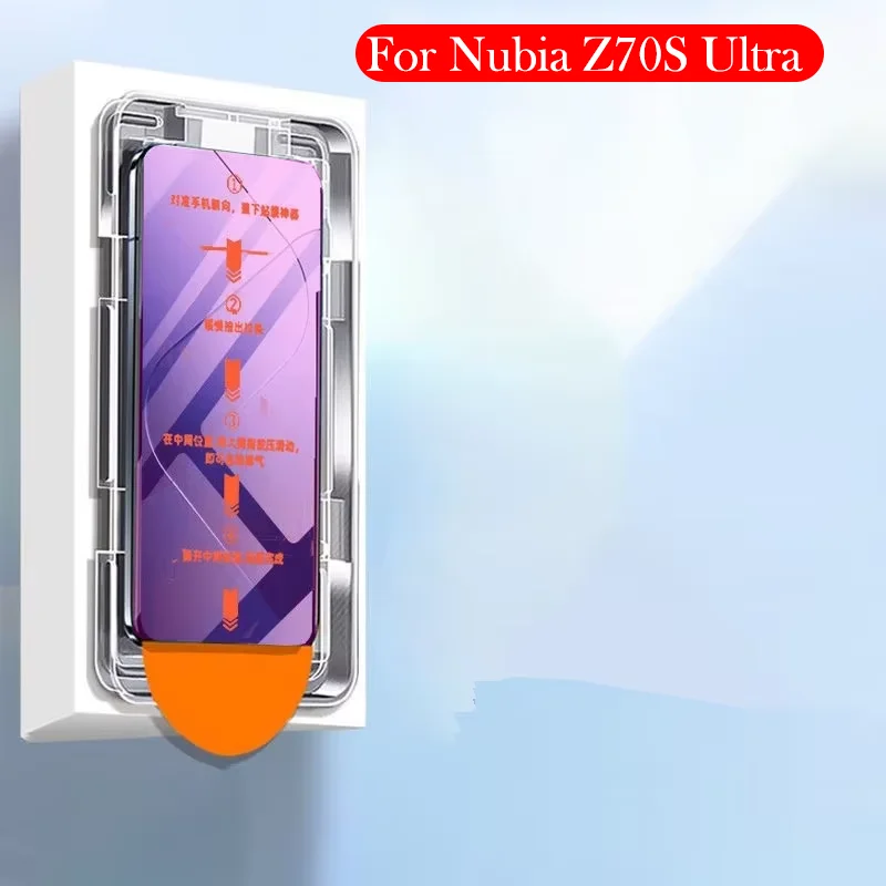 

2PC Anti Blue Ligh Tempered Glass For Nubia Z70S Ultra Dust-free Installation Film Screen Protector for NUBIA Z70S ULTRA Photogr