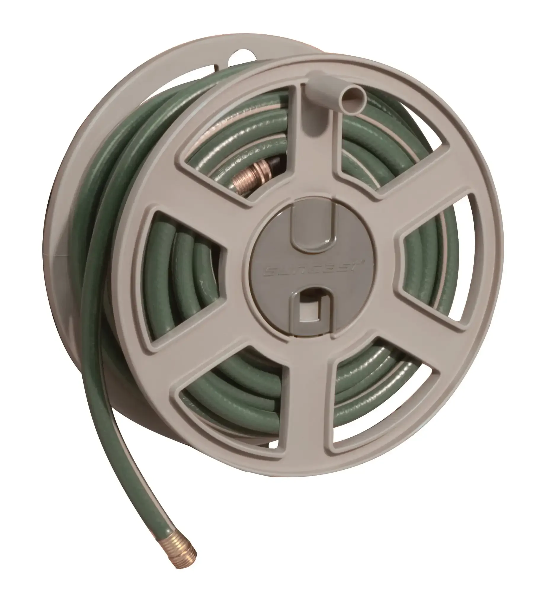 

Garden Watering 100 ft. Sidewinder® Mounted Resin Hose Reel, Taupe