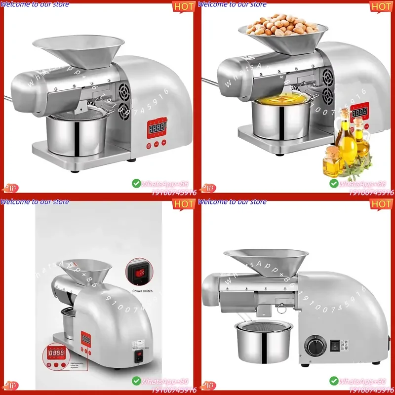 CE Certificate Flaxseed Soybean Sesame Seed Sunflower Almond Olive Palm Machine Small Automatic Home Cold Oil Press
