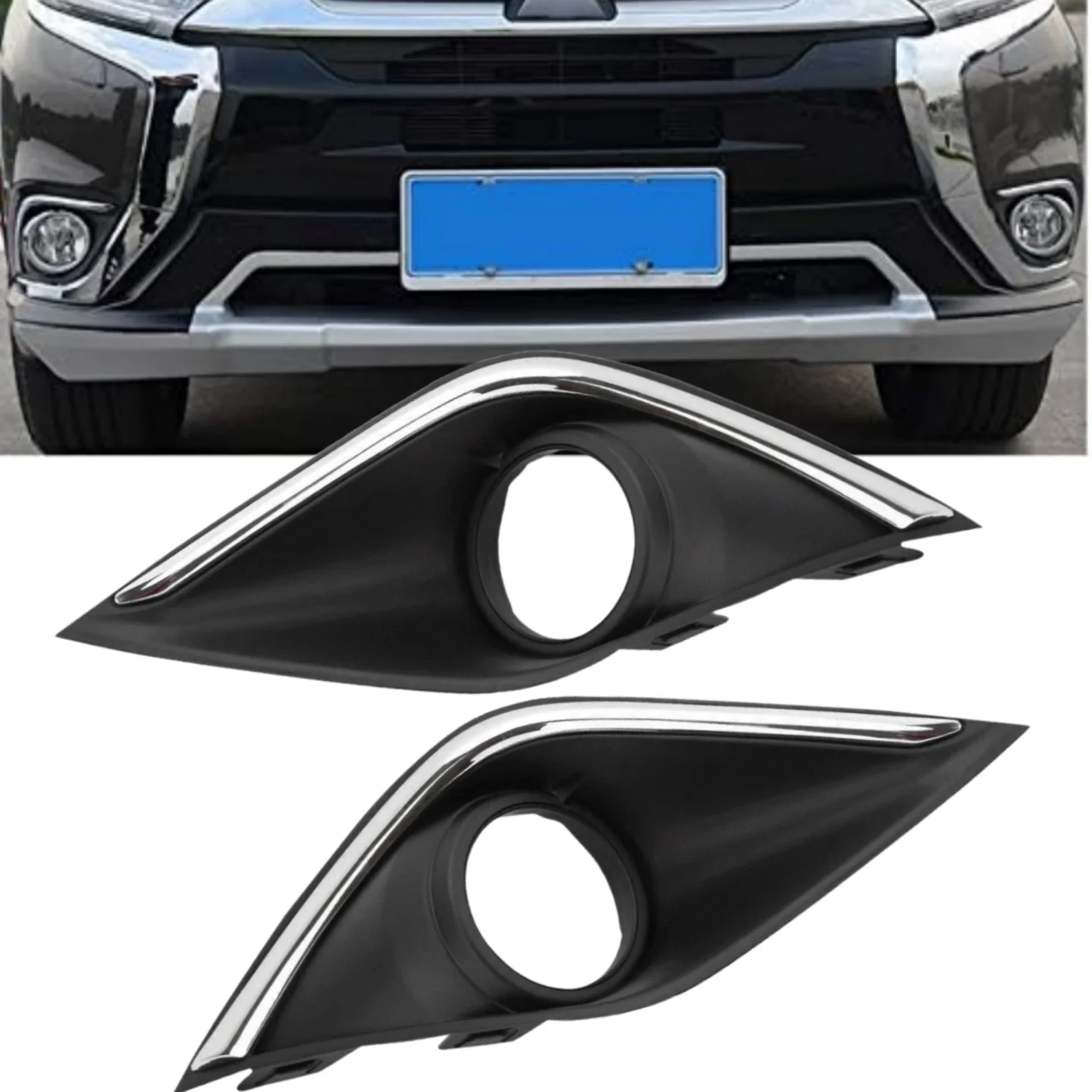 

Chrome Fog Light Covers For Mitsubishi Outlander 2016-2019 Fog Lights Lamp Bezel Cover Fog Lamp Hood Frame Covers Grill