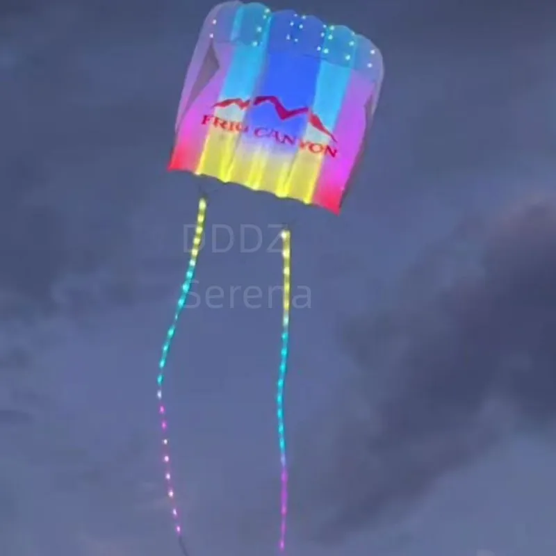 DDDZ 3D Colorful 10m 15m 20m 30m tubing tail for LED kites for mantaray delta kites pilot kite nylon ripstop color adjustable