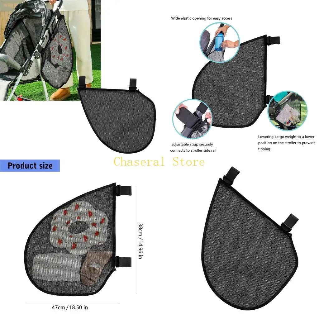E7CE Gauze Baby Strollers For Diapers Bottles And Universal Size