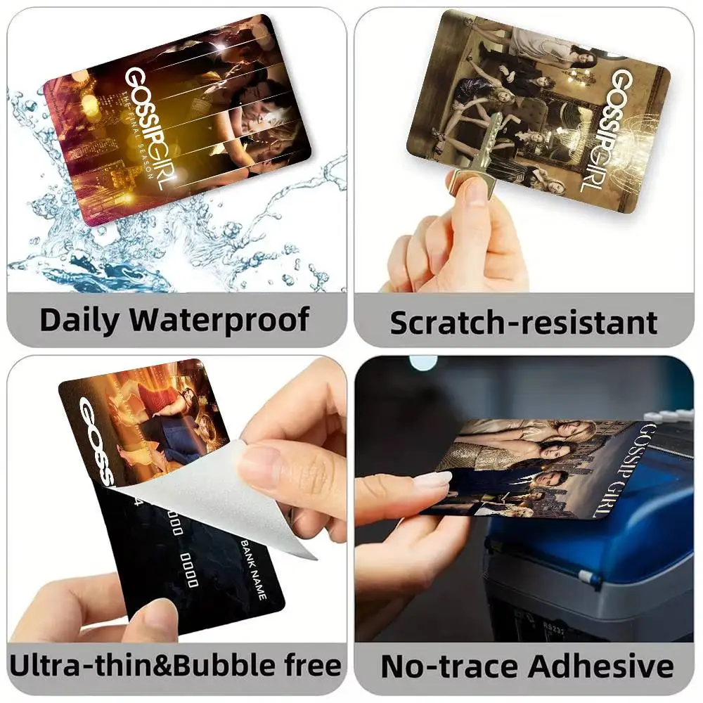 G-Gossip Girl TV SERISE Credit Card HD Stickers Game Card Decal Small Chip Waterproof Sticker Gift