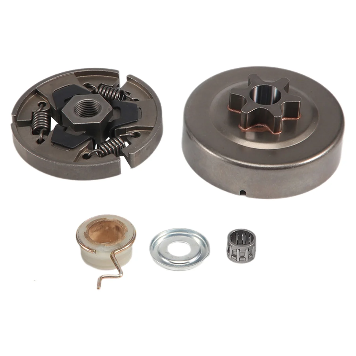 Embrague de piñón de 3/8 pulgadas para motosierra Stihl 017 018 021 023 025 Ms170 Ms180 Ms210 Ms230 Ms250 con arandela Kit de clip electrónico de repuesto