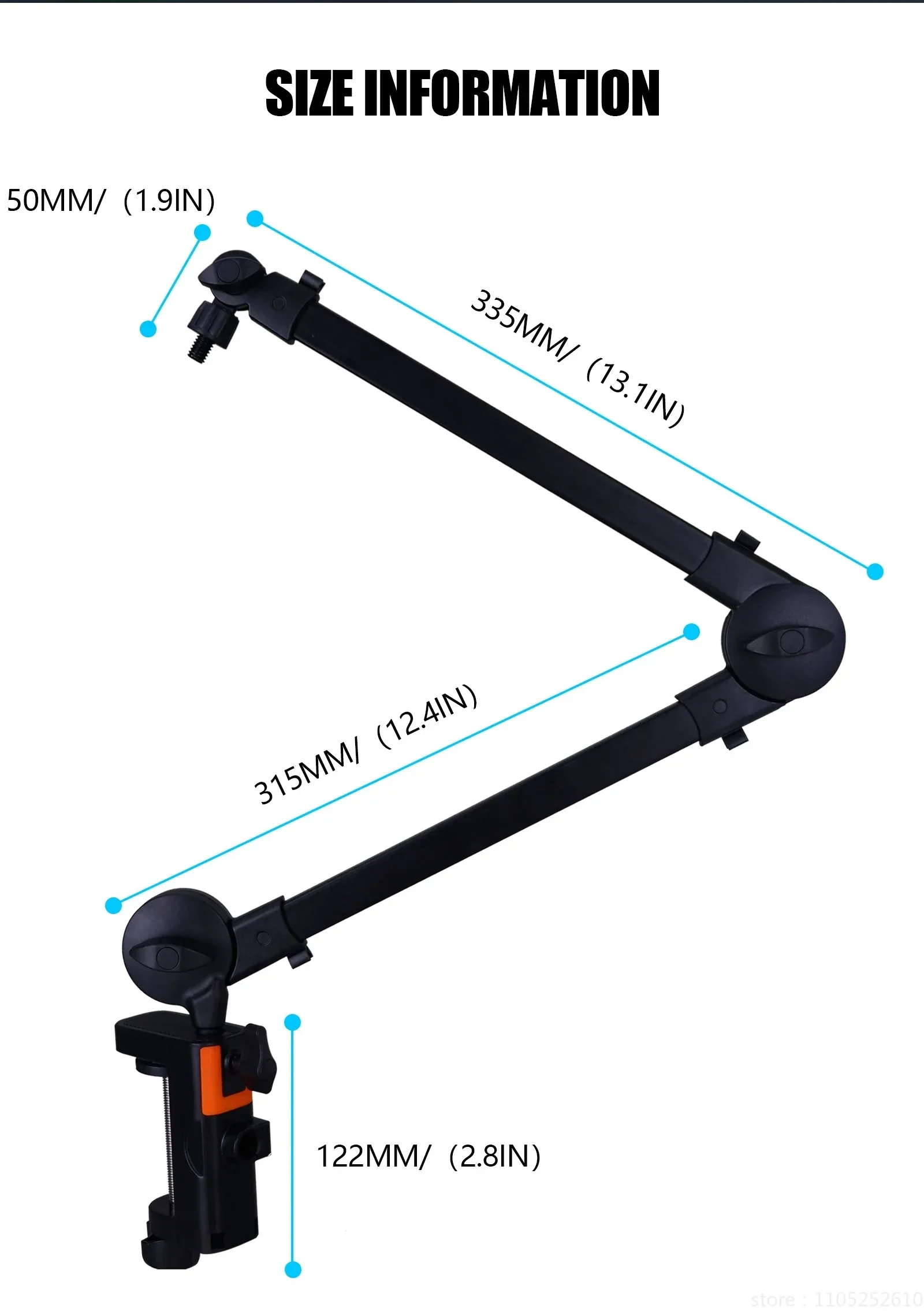 Microphone Support Spring-Free Microphone Cantilever Holder Foldable Stand Live Broadcast Stand Desktop Stand Long Arm Bracket image 6