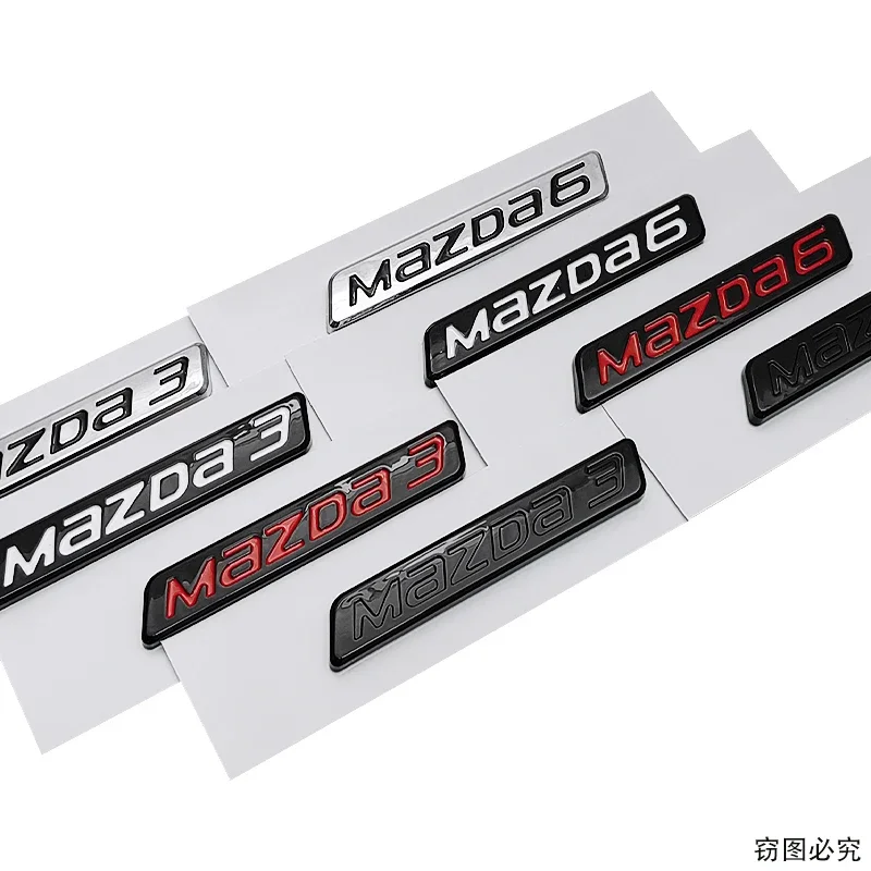 

ABS Car Side Sticker Emblem Rear Trunk Badge Sticker for Mazda 3 6 RX8 RX7 MX3 Axela Atenza MX5 MX7 CX5 CX7 CX4 CX9 323