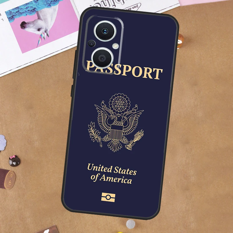 American Passport Case For OPPO Reno 2Z 4Z 5Z 8T 3 4 5 6 7 8 Lite OPPO Find X2 X3 X5 X6 Pro Lite Neo Cover