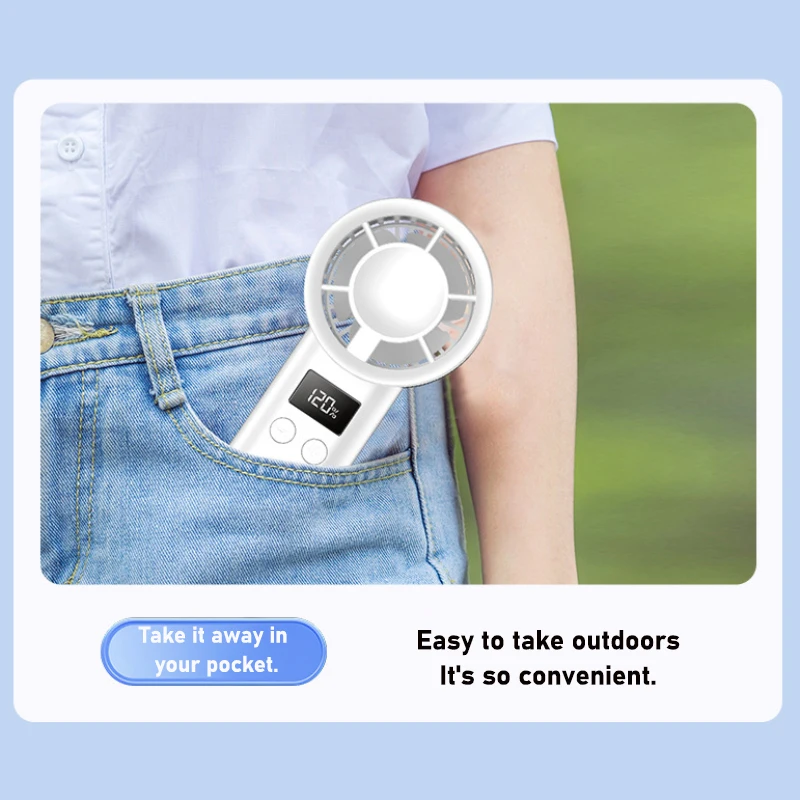 Мини-ручной вентилятор Xiaomi, 120-скоростной портативный настольный вентилятор, мгновенное охлаждение с ледяным режимом, перезаряжаемый стильный вентилятор для женщин, новинка