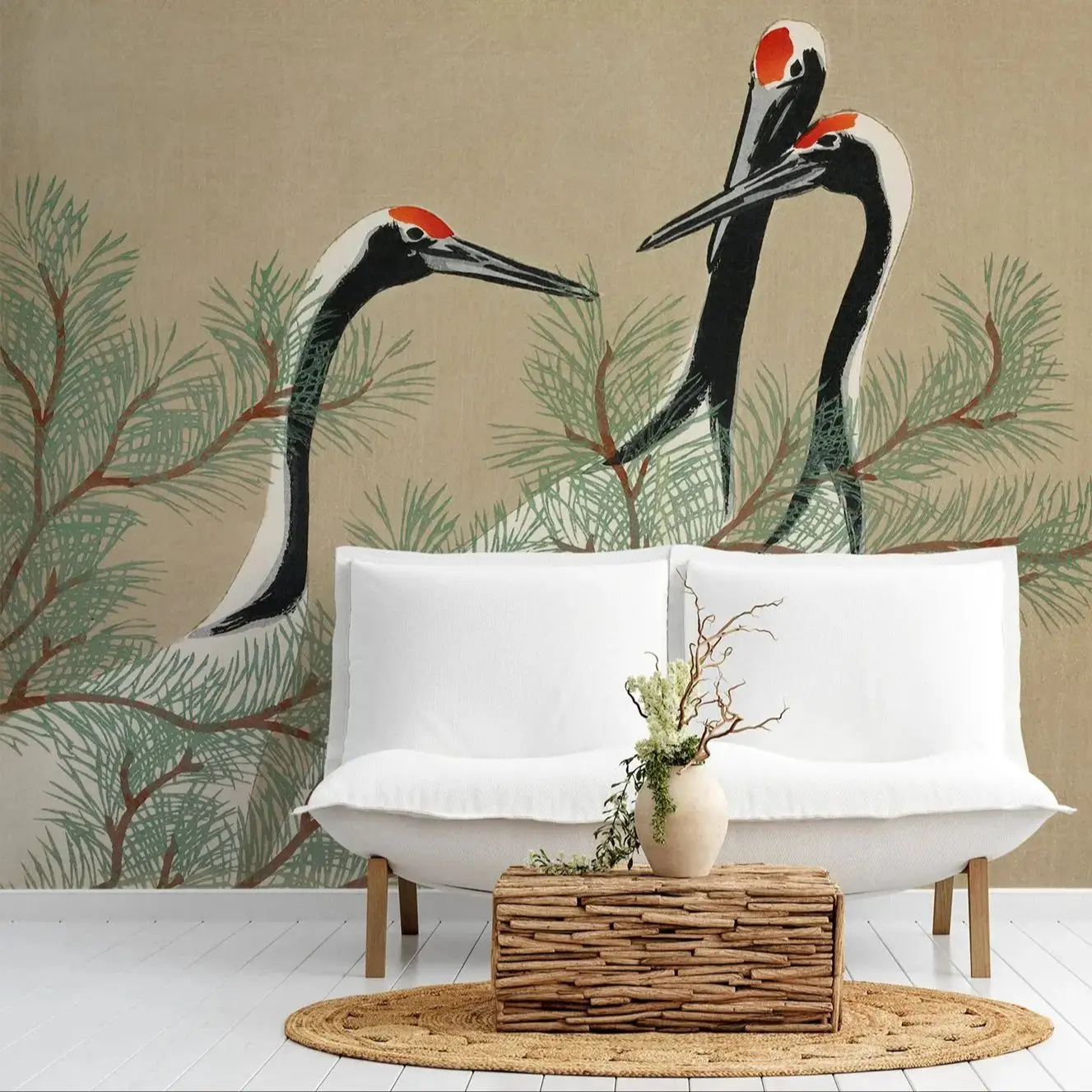 Cranes Wall Mural, … - image