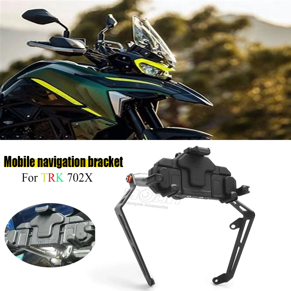 Motorcycle accessories GPS Navigation Holder Phone Bracket Shock Absorber Support For Benelli TRK 702 702X 2022 2023 2024