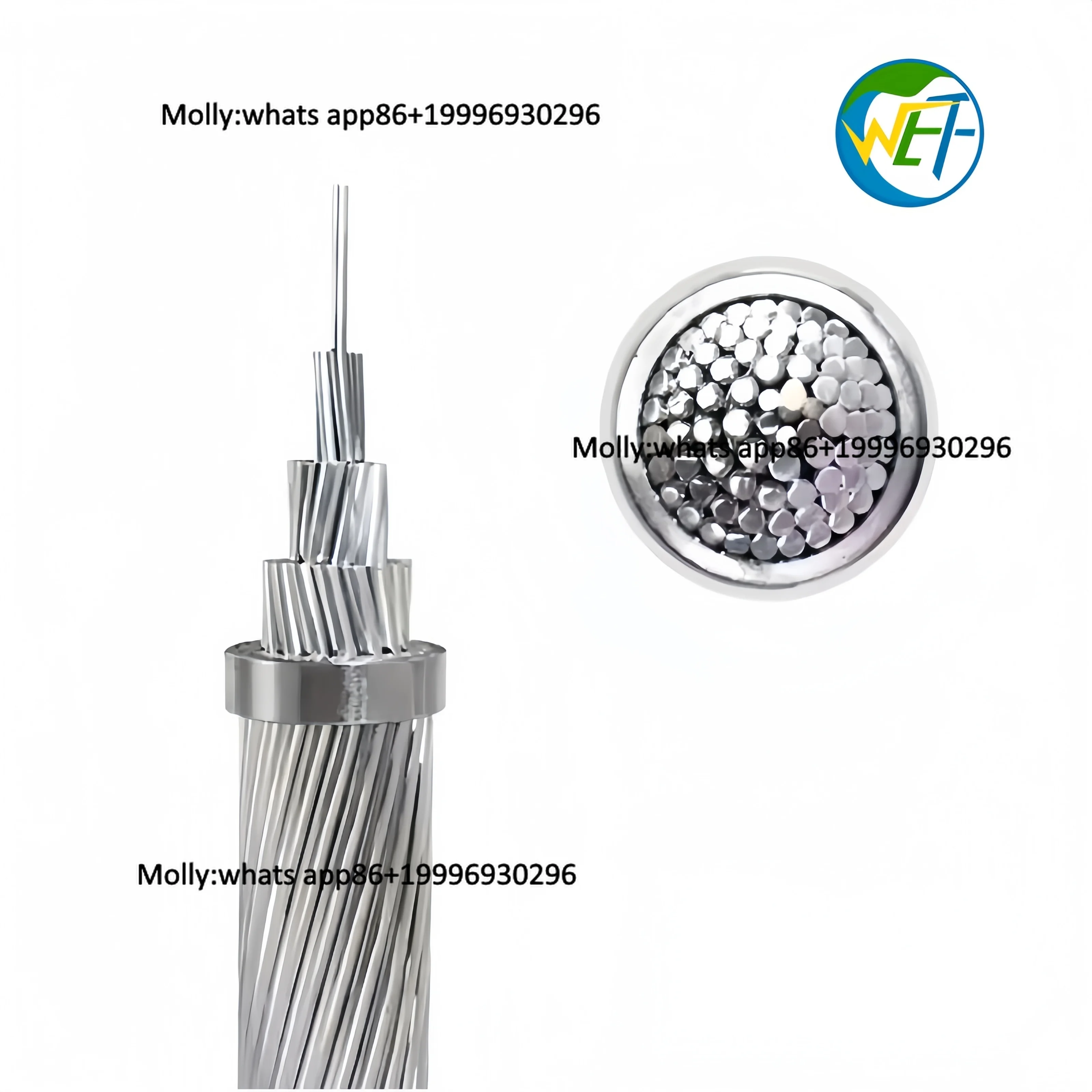 1/0 2/0 AWG Stranded Aluminum Alloy Conductor Wire Bare Conductor AAC/ACSR/ABC/AAAC Aluminum Electrical Wire