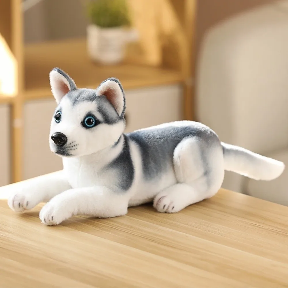 

Cute Husky Simulation Dog Plush Toy Soft Fluffy Puppy Doll Realistic Appearance Stuffed Animal Toy Kids Birthday Gift