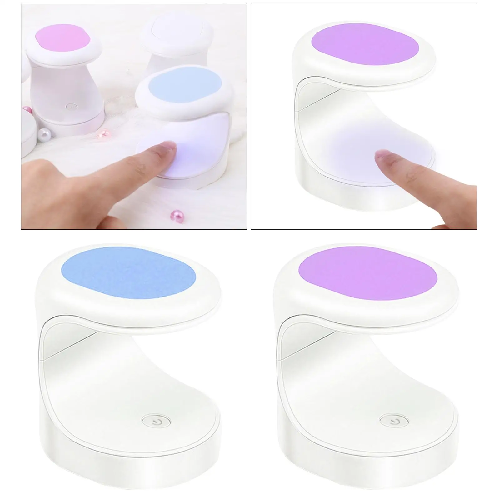 Mini lâmpada secadora de unhas gel polonês secagem rápida 3 LEDs lâmpada UV LED luz de cura