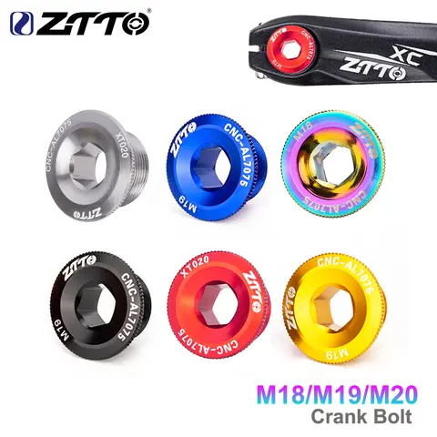 ZTTO 자전거 크랭크 암 볼트 알루미늄 합금 크랭크 스크류 캡 MTB 도로 자전거 크랭크 커버 나사 M20 M19 M18 범용 M6000 105