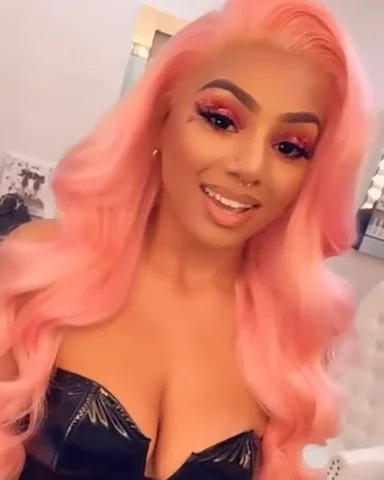 

Brazilian 13x6 hd lace frontal wigs human hair for women choice Body wave Light Pink 13x4 Transparent lace front Colored wigs