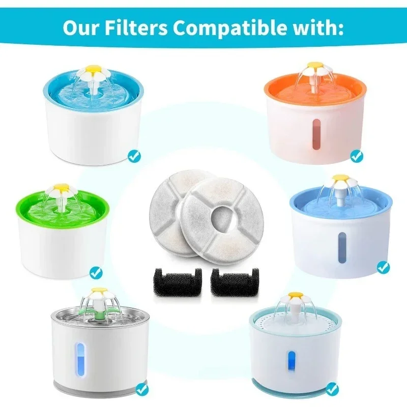 Pet / Cat Drinking Fountain Filters, 4pcs/6pcs/8pcs/12pcs Combo Pack. Ensures Clean, Fresh Water, Superior Filtration