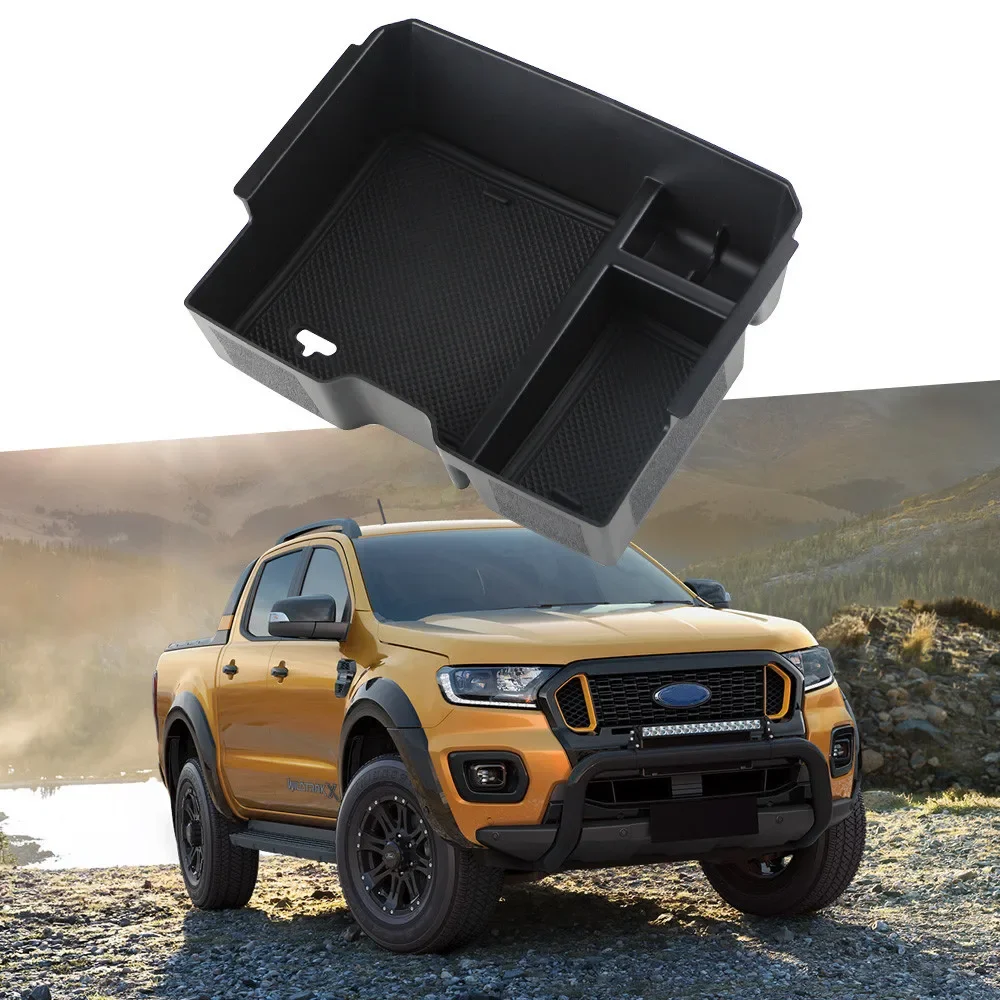 

For Ford New Ranger Everest 2023 2024 Armrest Storage Box Tray Center Console Organizer Holder Stowing Interior Accessories