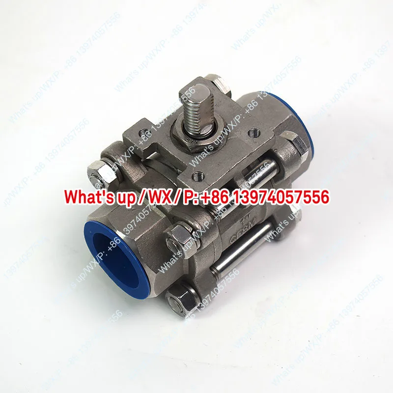 STONE three-piece high platform ball valve 1 inch CF8M 304 stainless steel pneumatic internal thread 1000WOG