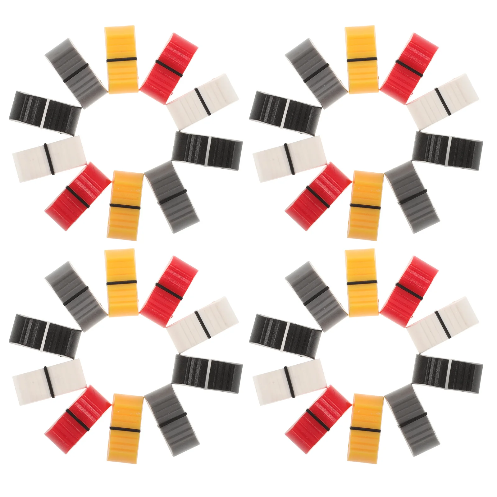 

50pcs Push Knob Cap Mixer Slider Fader Replacement Sound Console Straight Slide Potentiometer Knob Dj Equipment Accessories