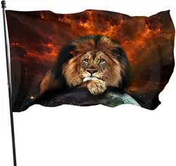 Lion Tribes Flag Home Outdoor Decoration Perfect Use Outdoor or Indoor Welcome Flag Garden Flag Polyester with Brass Buttonhole