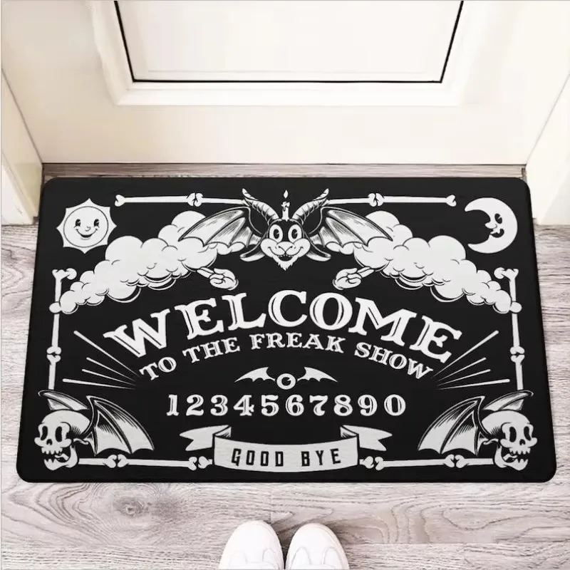 

Halloween Gothic Witch Divination Welcome Entrance Doormat Home Decor Hallway Balcony Long Rugs Indoor Non-slip Floor Mat Decor