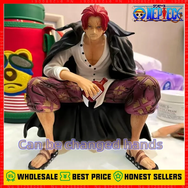 

One Piece Shanks Figure Film Red Yonko Red Hair Anime Figure 17cm Pvc Statue Figurine Decoration Doll Model Toys Christmas Gift