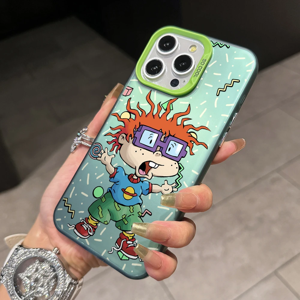 Funny Cartoon R-Rugrats Phone Cases for Apple iPhone 16 15 14 Plus Case 11 12 13 Pro Max XR XS X 7 8 Shockproof Bumper Cover