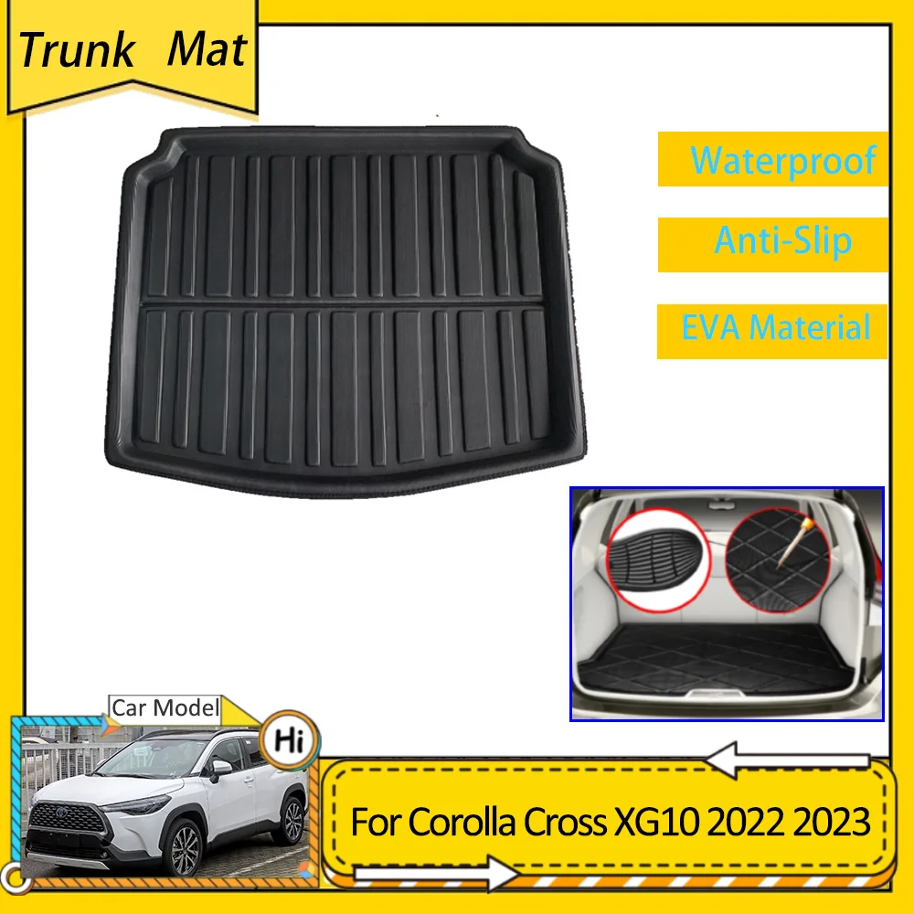 

Car Trunk Mat For Toyota Corolla Cross XG10 2022 2023 Accessories Cargo Luggage Boot Pad Protective EVA Waterproof Carpet Liner