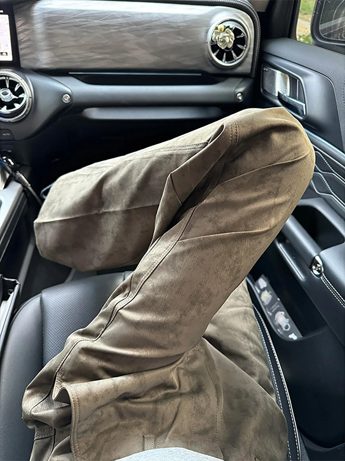Casual Men's Workwear Pants Dyed with Zhan Dyeing Technique Pleated Straight Leg Long Trousers American Vibe Style Youth Fashion