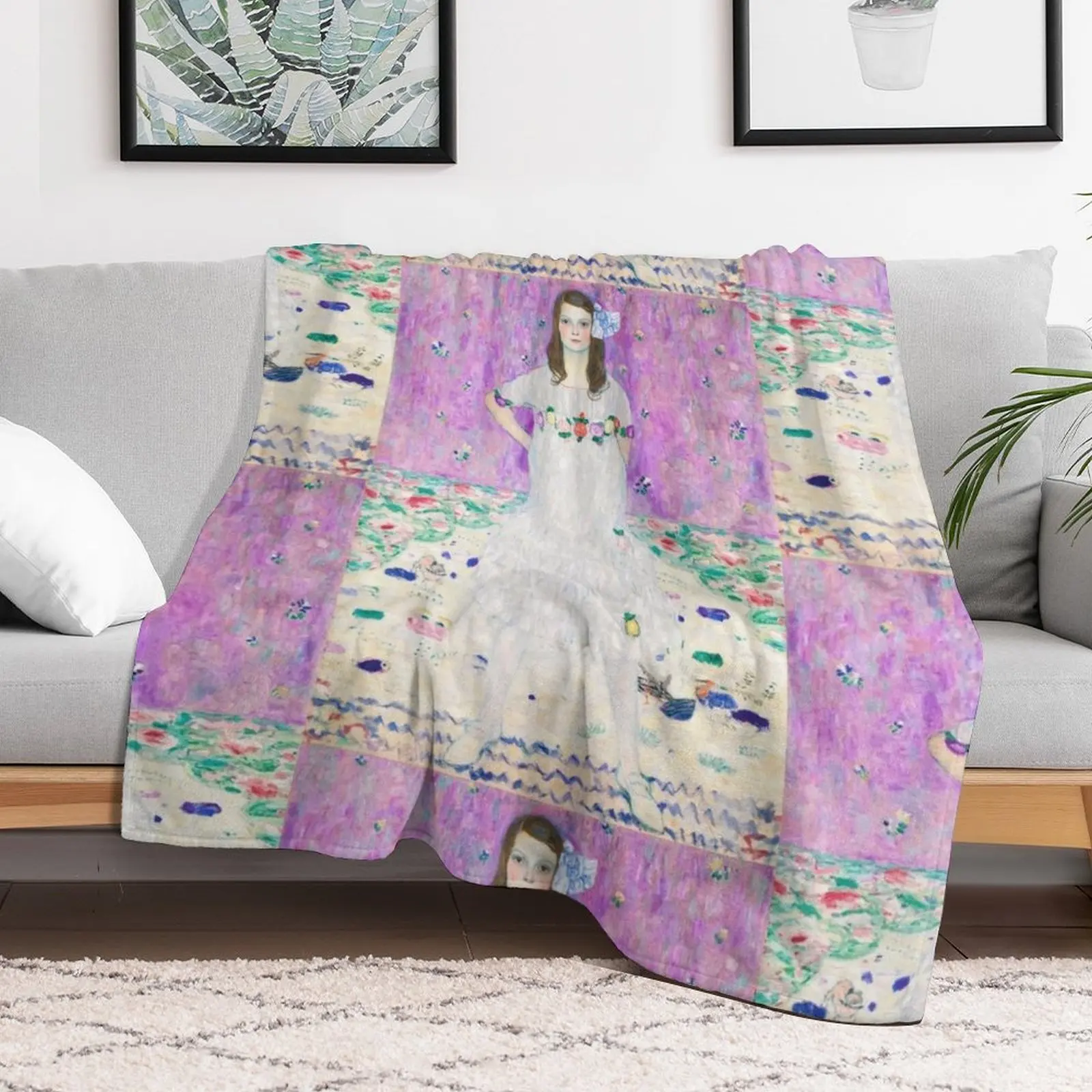 M?da Primavesi Gustav Klimt Throw Blanket Soft Big Thermal Blankets