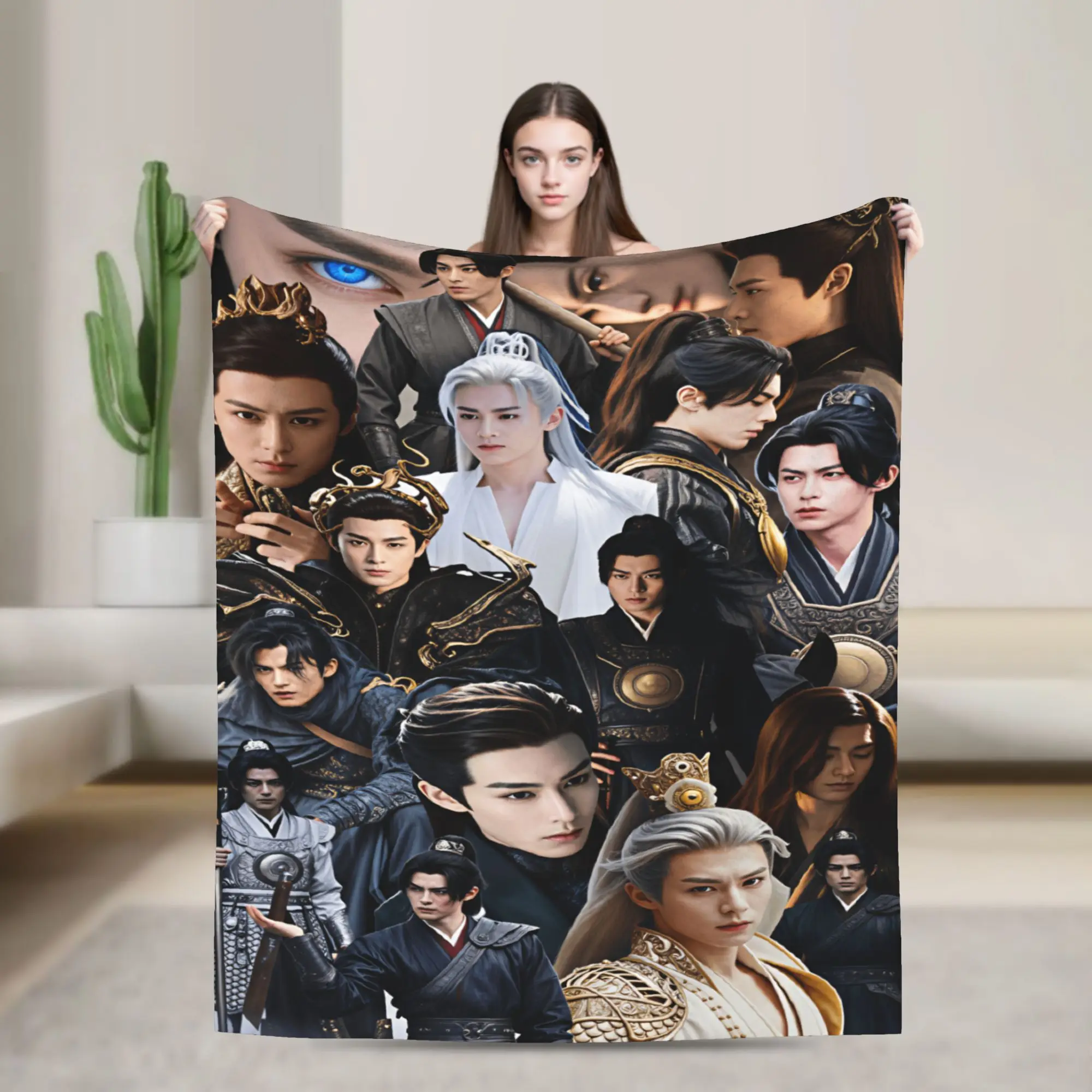 Wang Hedi Dylan Wang Actor Blanket Winter  Warm Cozy Throw Blanket For Adults Girls Sofa Home Flannel Bedspread Bed Cover