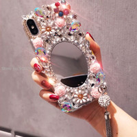 Luxury rhinestone mirror phone case For OnePlus 5 5T For OnePlus 6 6T case For OnePlus 7 Pro 7T Pro case For OnePlus 8 Pro case