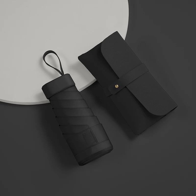Ultralight And Compact Portable Capsule Umbrella UV Protection Umbrella Mini Five-fold Umbrella Rain, sun, and UV protection