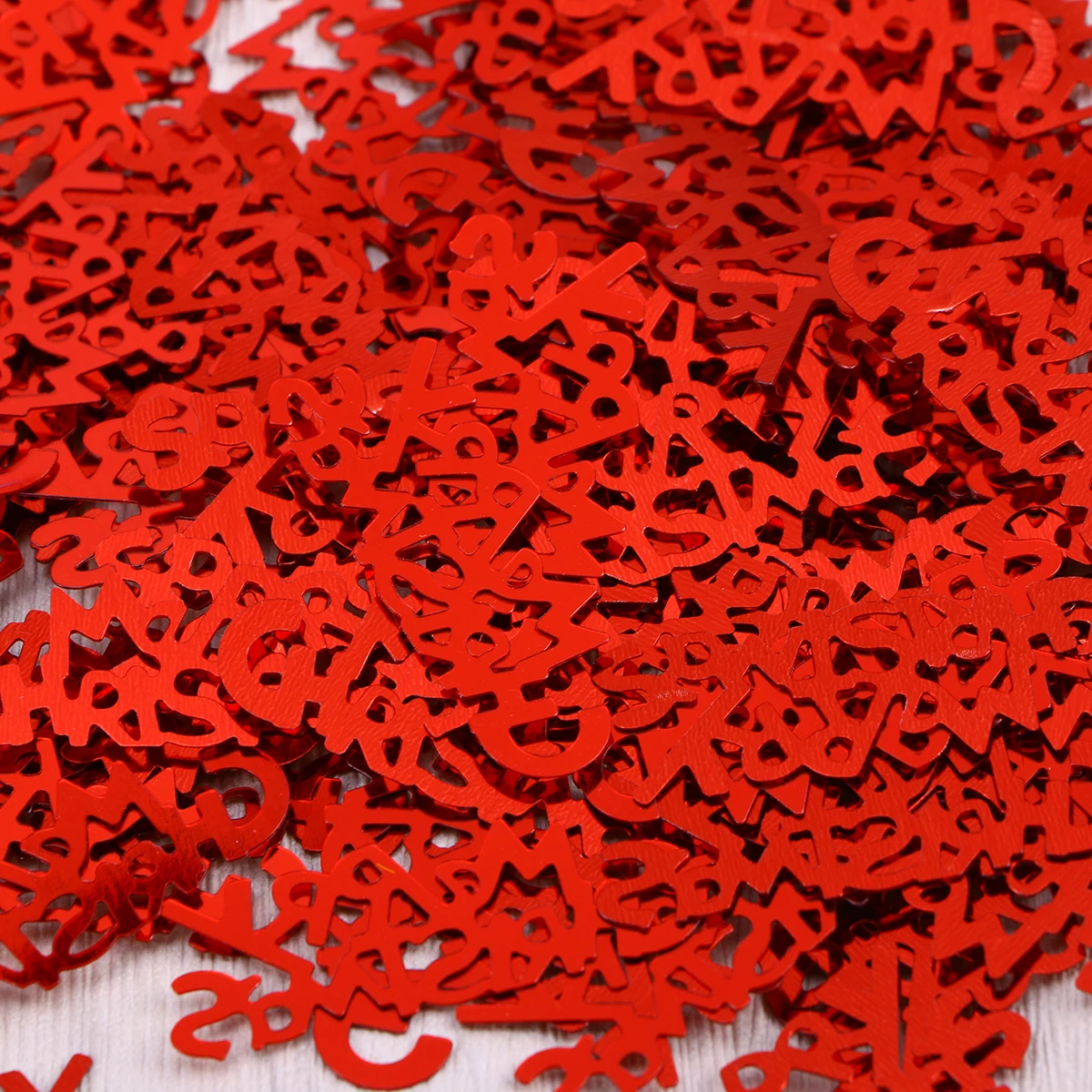 

Christmas Themed Confetti Small Sequins Sparkle Decor for Party Wedding Birthday 30g (Red CHRISTMAS)