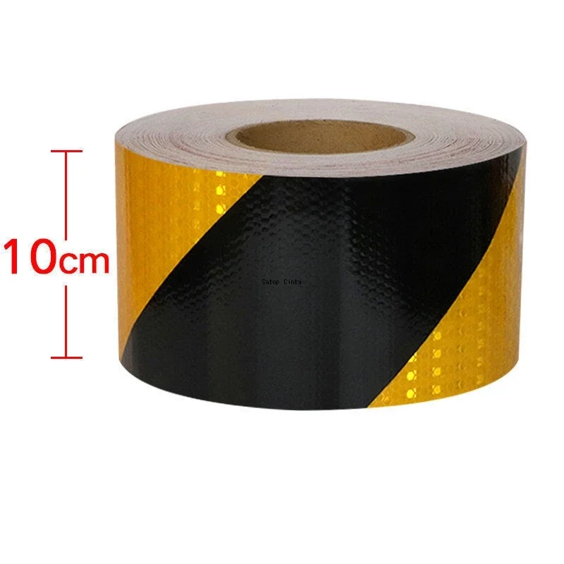 5 cm/10 cm/15 cm/20 cm * 5 M Nastro Riflettente Twill Giallo-Nero Adesivo Impermeabile Avvertimento di Sicurezza Riflettori Adesivo Per Rimorchio Camion