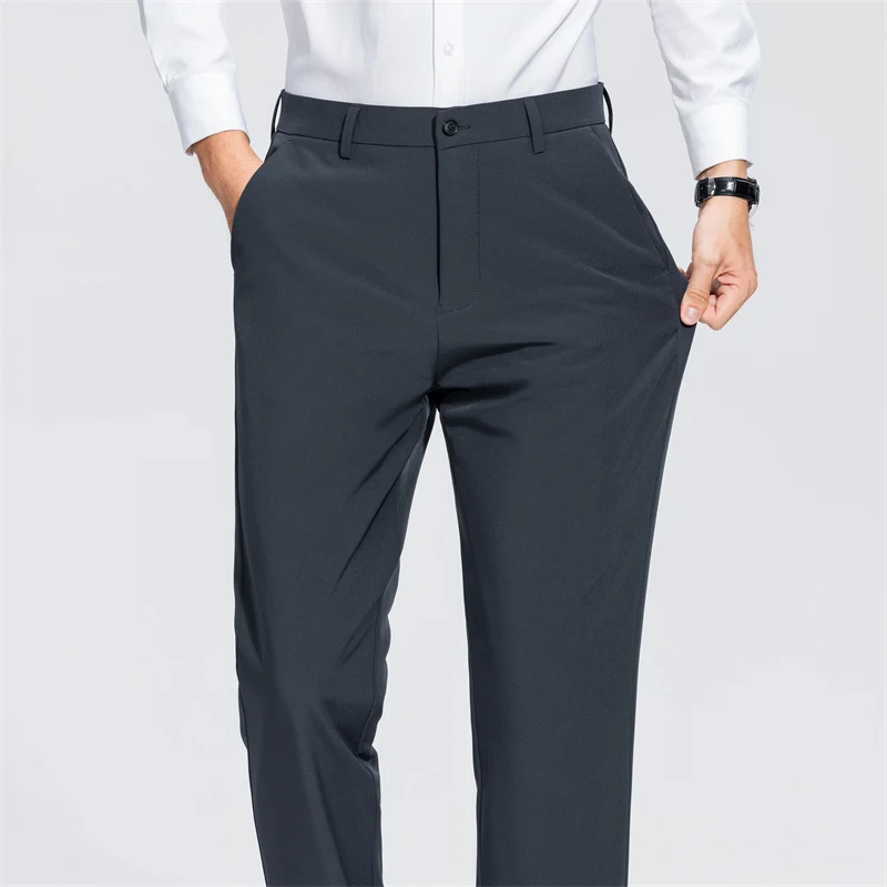 Pantalon thermique droit en duvet de canard blanc pour hommes d'affaires, surintendant chaud rembourré, courrier formel, 90% duvet imbibé, optique d'hiver, 2024