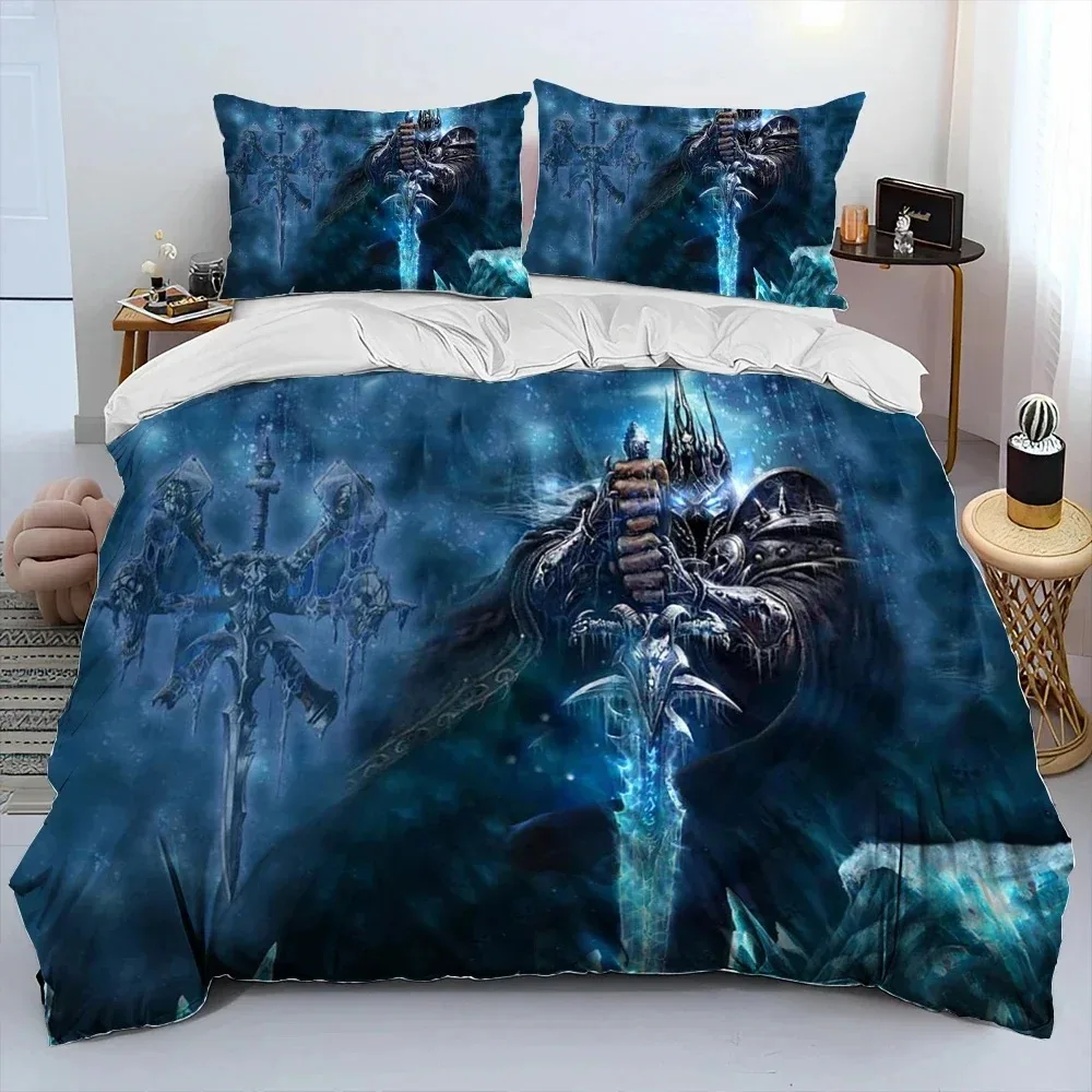 3D Print Game World Warcraft WOW Bedding Set Duvet Cover Bed Set Quilt Cover Pillowcase Comforter king Queen Size Boys Adult