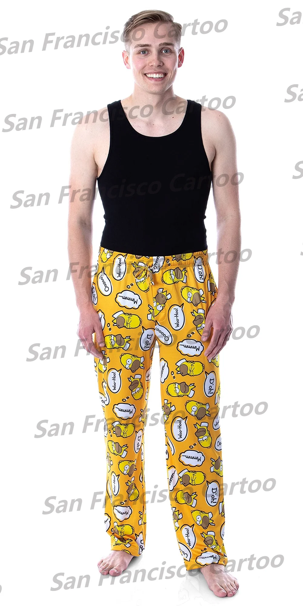 New Summer The Simpsons Men/Women Homer Simpson Bubble Thoughts Pajamas KID/Adult Comfortable Light Homewear Quick Drying100-6XL