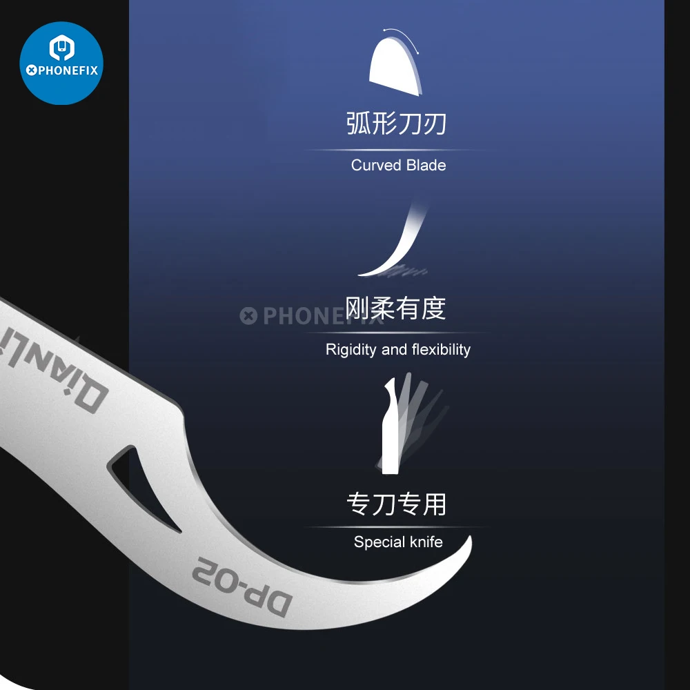 Qianli-滑り止め手作りの磨かれた刃、金属製の火傷、ナイフ、電話PCB、マザーボード、ビルダー、スクラップエッジ、接着ツール、dpシリーズ