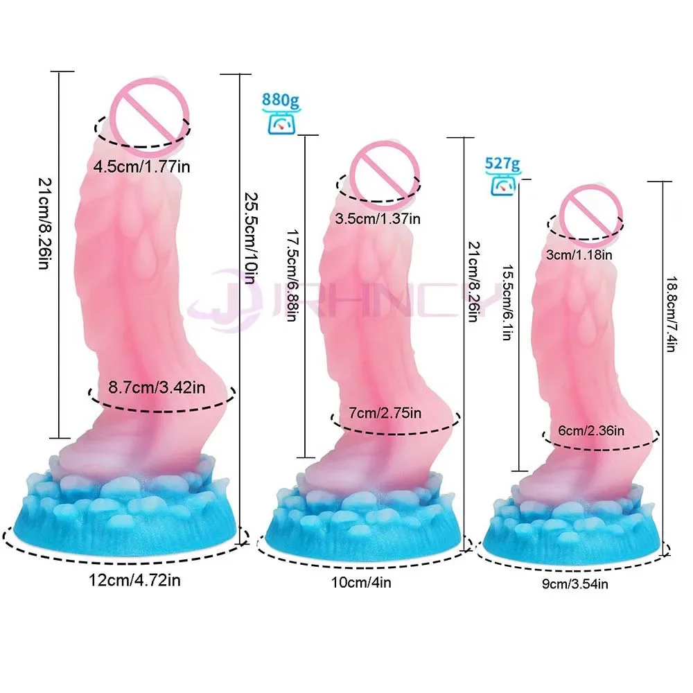 Anal Dildo Luminous Sex Toys for Women Dick Animal/Monsters Horse Dildos Silicone Soft Anal Plug Adult Sextoys Dragon Penis 18+