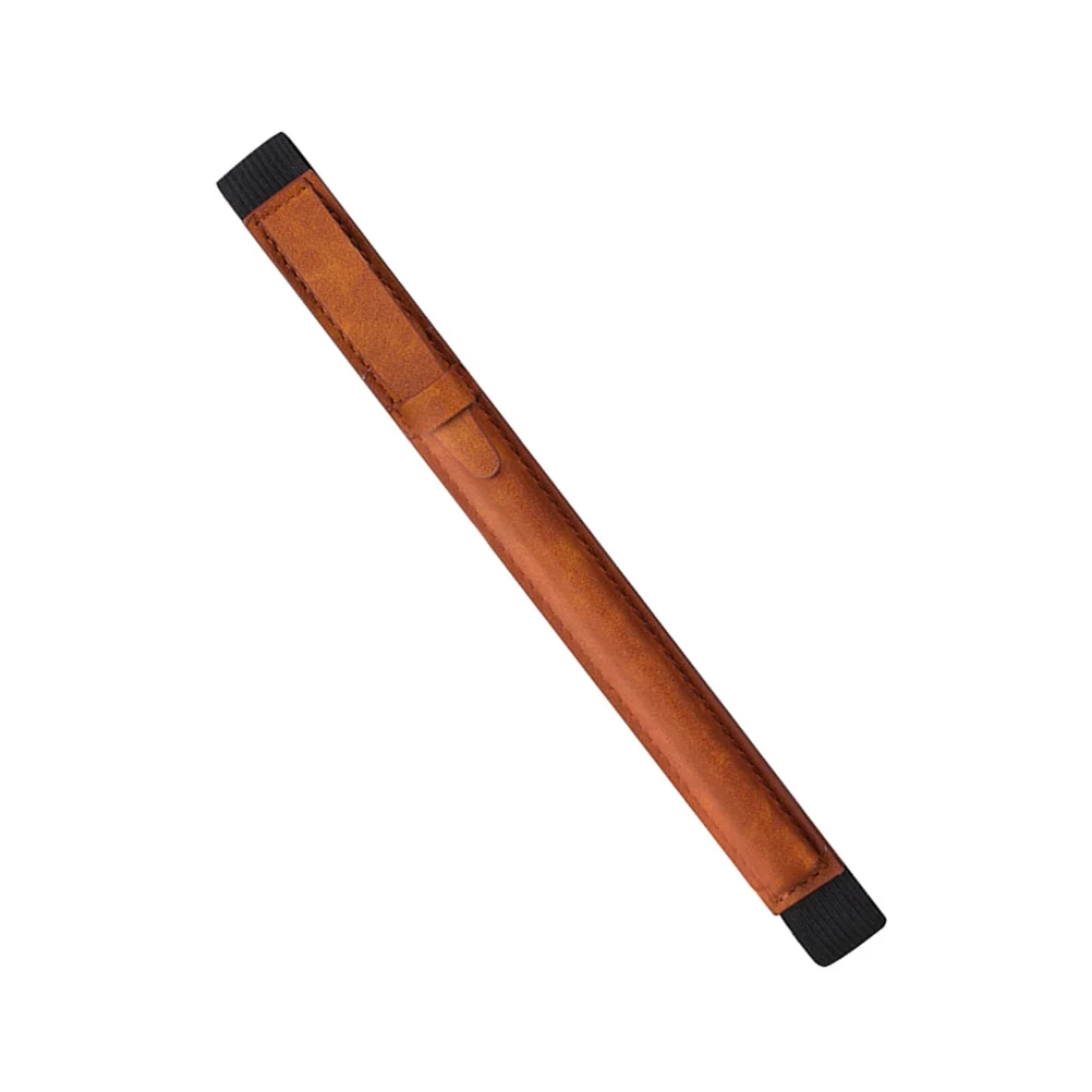 

Pen Case Protective Sleeve Pu Flip Cover For Pencil Brown Lightweight Shockproof Stylus Holder Touch Screen Pouch