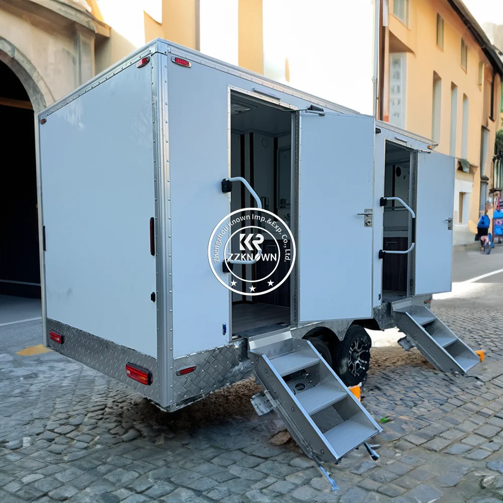 Mobile Bathroom Mobile Flush Toilets Restroom Luxury Bathroom Toilet Trailers Portable Toilet Trailer For Sale