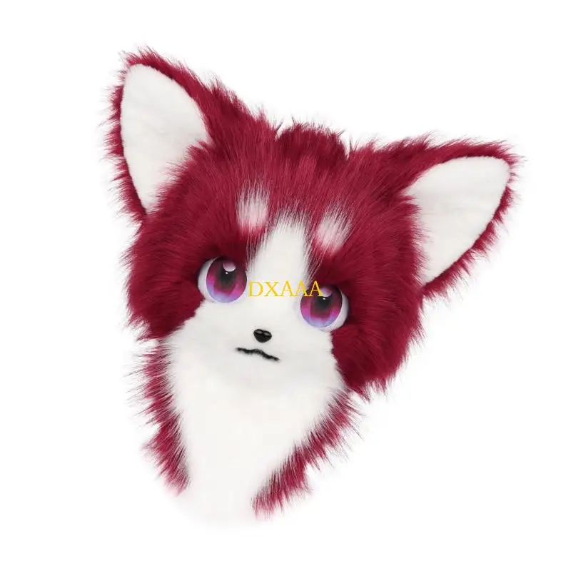DXAA Lông Thú Đầu Mèo Fursuit Cắt Mặt nạ Sang Trọng Mèo Mặt nạ Mèo Đáng Yêu Mũ Đội Đầu Halloween Hóa Trang Cosplay Đạo Cụ