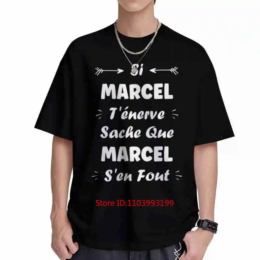Marcel Annoys You Humor First Name Marcel Short Sleeve Tee 100% Cotton T-Shirt