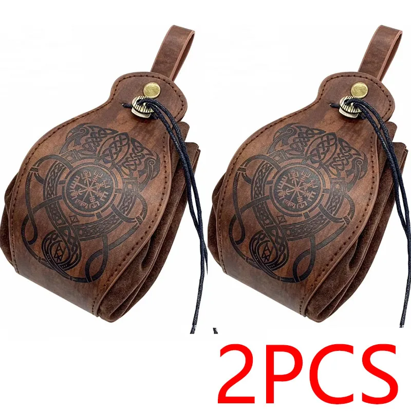 Echt leer DND dobbelstenen tas lade - schattig trekkoord etui RPG D&D rollenspel portemonnee cadeau-ideeën STZ04