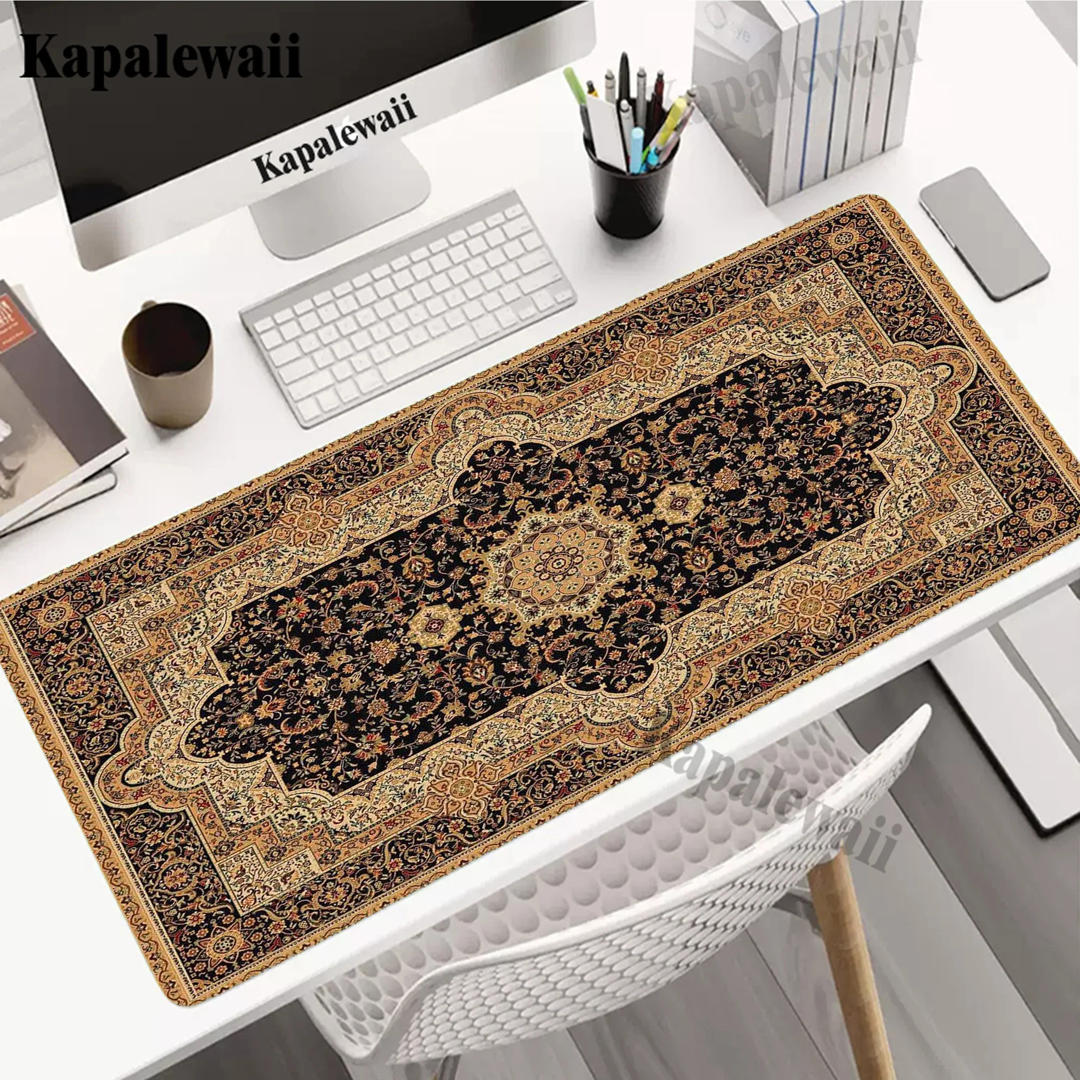 

Persian Carpet Notebook Mouse Pad Gaming Mouse Mat Gamer Locking Edge Mousepad Game Desk Pads Soft Rubber Коврик Keyboard Mats