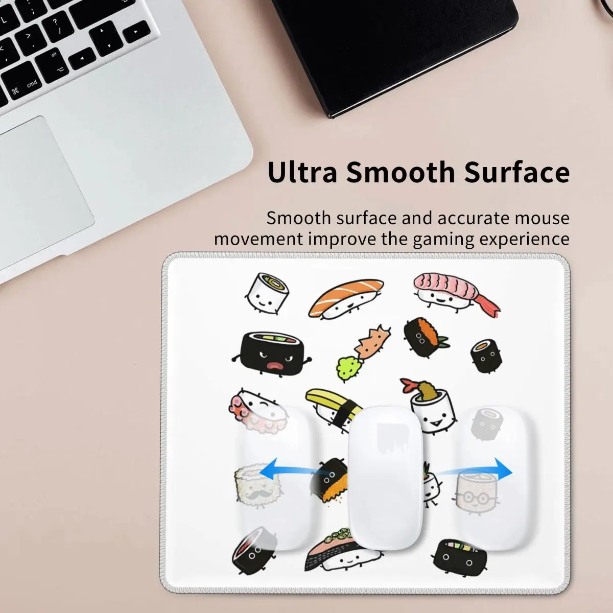 

Милый коврик для мыши с рисунком персонажей суши, коврик для мыши, компьютерная клавиатура, коврик для мыши, геймерский коврик для ноутбука, офисные аксессуары, настольные коврики
