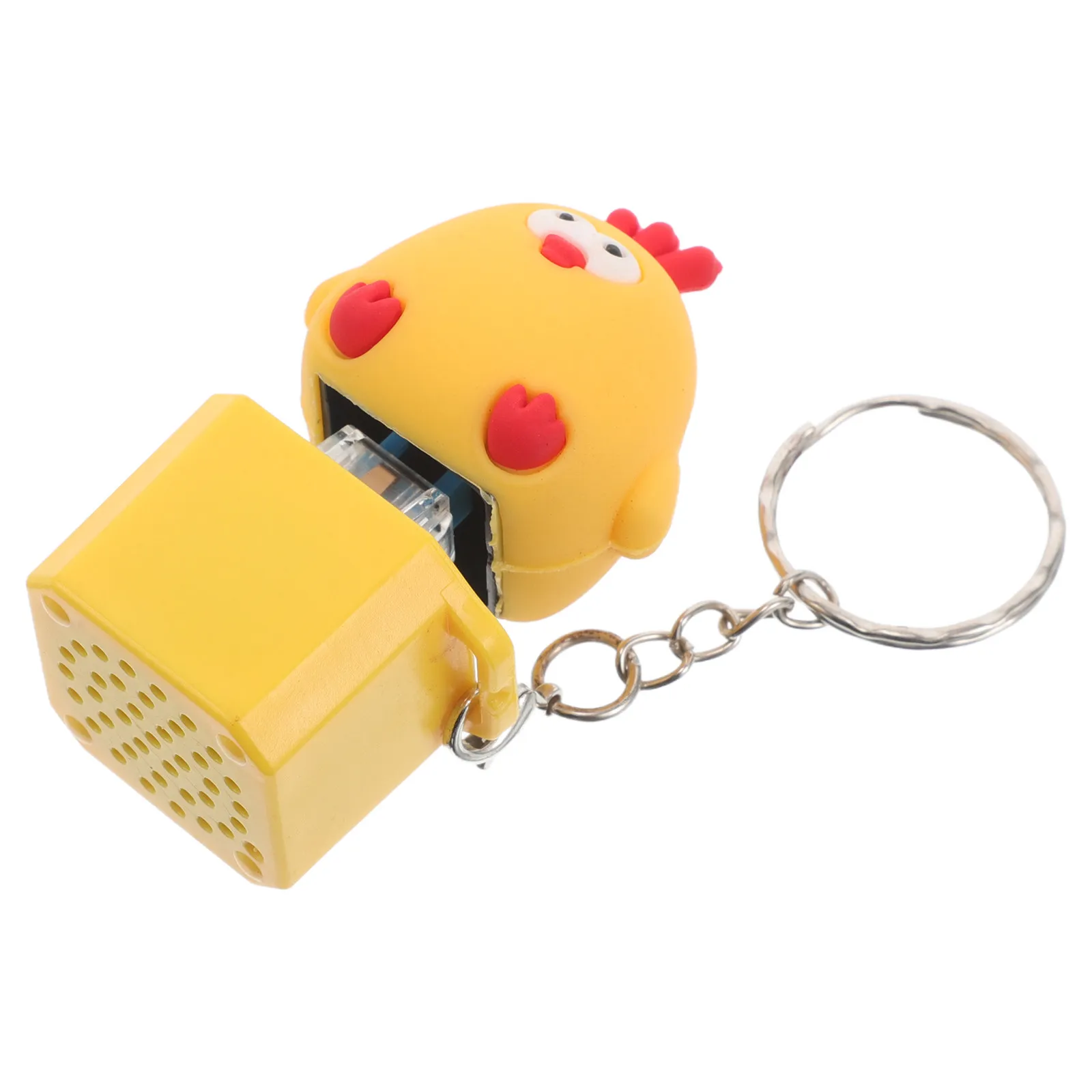 Chicken Keyboard Fidget Keychain Removable Keycap Sound Light Decompression Fun Easter Stocking Stuffer