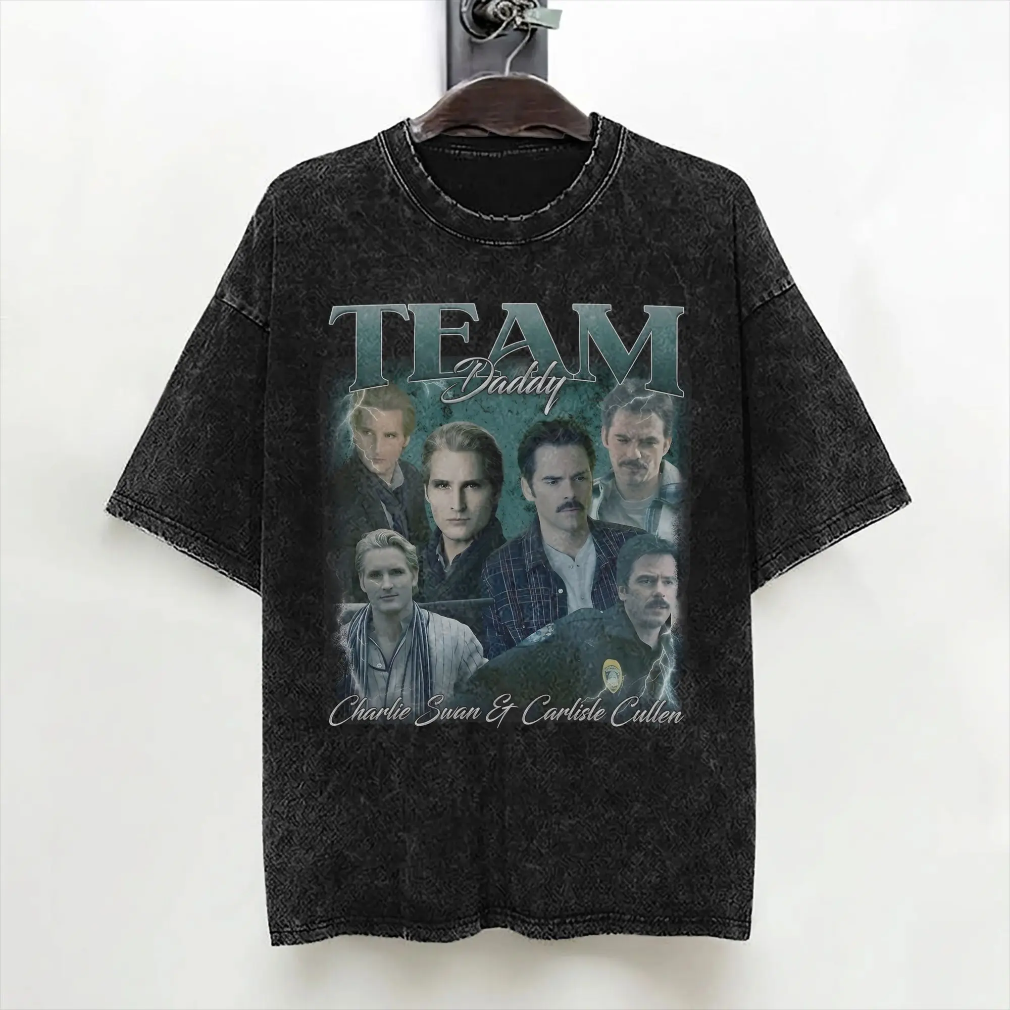 Team Daddy Twilights Movie T Shirt Washed 100% Cotton High Street T-Shirt  Novelty Men Women Streetwear Summer Tees