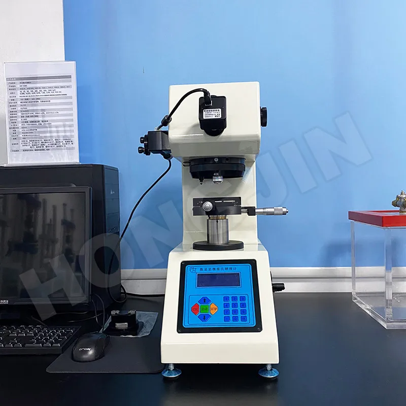 Hong Jin Digital Display Micro Glass Rubber Vickers Hardness Tester Metal Hardness Testing Machine